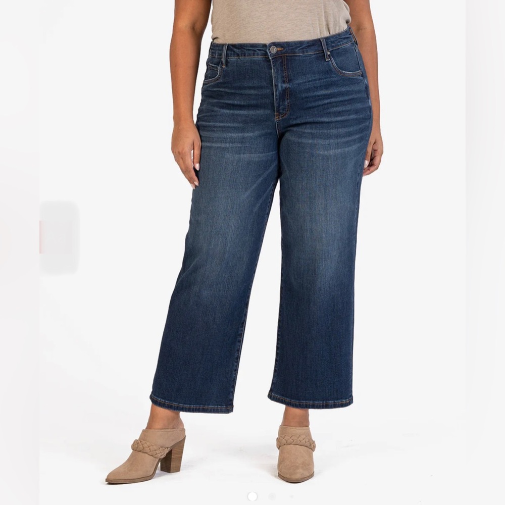 KUT from the KLOTH Jeans $98 Women’s Charlotte Fab Ab Wide Leg Plus Size 16W NWT - Picture 6 of 6